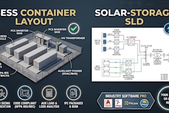 design bess sizing battery layout sld and solar integration