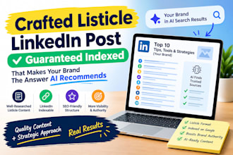 do crafted listicle linkedin post guaranteed indexed