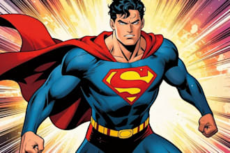 superhero character for comics