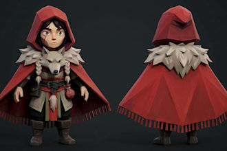 model 3d low poly game character 3d game assets props for rigging and animation