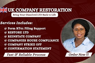reinstate, activate, and restore your dissolved UK company with rt01