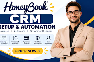 setup honeybook CRM, automation and client onboarding