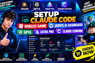 setup claude code roblox game jarvis ai dashboard gpt6 astra pro claude cowork