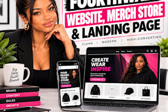 design a fourthwall website, merch store and landing page
