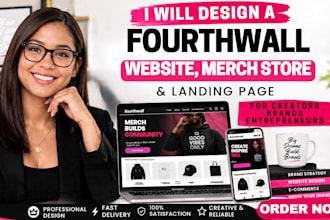 design a fourthwall website, merch store and landing page