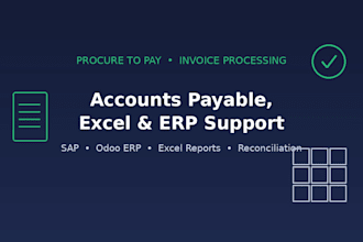 handle accounts payable, invoice processing and erp tasks