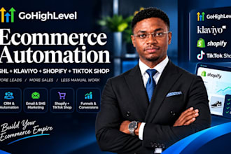 automate shopify, klaviyo, gohighlevel, ecommerce business