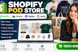 create shopify pod store with printify printful gelato apliiq