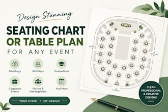 design stunning seating chart or table plan for any event