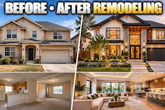 create before after home remodeling visualization with 3d views