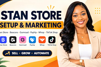 stan store setup stan store marketing beacons ai gumroad payhip whop tiktok shop