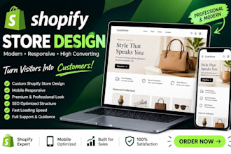 build high converting shopify store website, redesign shopify store setup