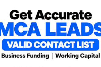 provide targeted mca, business funding and loan leads