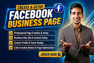 professionally create and setup facebook page and social media business