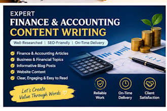 finance and accounting articles and blog writing
