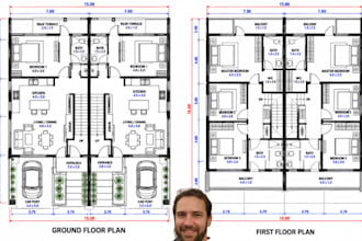 design and modify duplex multi unit floor plans in autocad