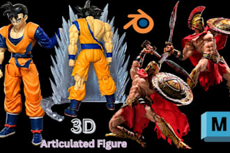 create custom 3d articulated models, toys, bjd and figures for 3d printing