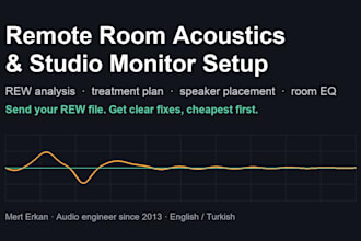 analyze your rew room measurements and give you an acoustic treatment plan
