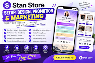 do stan store setup stan store design  stan store promotion stan store marketing