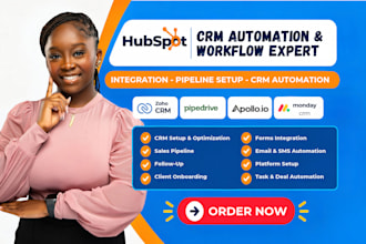 setup hubspot zoho crm automation pipedrive apollo monday crm pipeline workflow