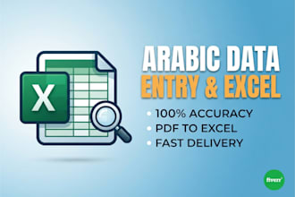 do professional arabic data entry and excel data management