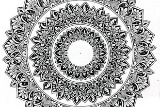 create custom mandala art and detailed pen drawings