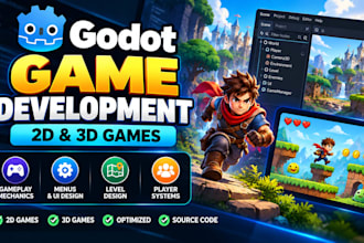 develop a custom 2d or 3d game using godot