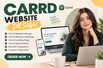 design a professional carrd website or landing page