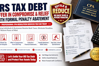 file us tax returns, irs tax debt, negotiate offer in compromise and tax relief