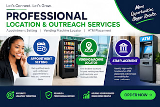 cold calling for vending machine locator and atm placement