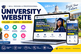 design university website, college, campus and educational institution website