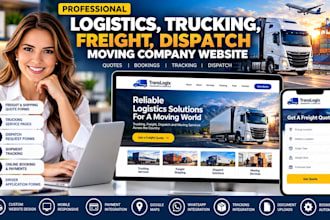design logistics website, trucking website, dispatch, cargo and freight website