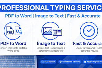 do ms excel data entry typing and assignment work