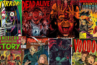 create vintage horror comic retro comic horror poster dark art