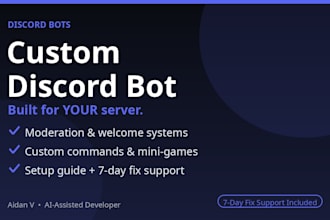build a custom discord bot with moderation welcome and automation features