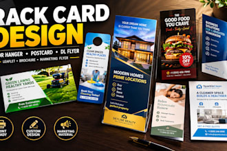 design rack card, door hanger, postcard, leaflet, dl flyer and marketing flyer