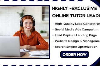 do high quality elearning leads, online course, private tutoring leads