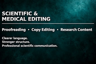 edit and proofread scientific and medical manuscripts