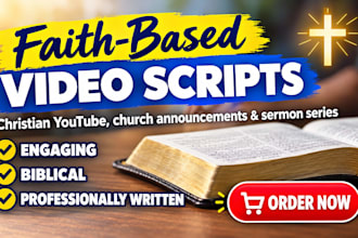 write christian sermon video scripts christian script writer youtube script