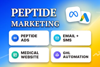 do peptide marketing, peptide ads, email and SMS marketing and medical website