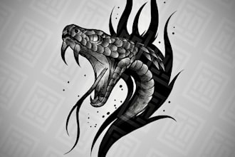 design a unique custom tattoo stencil based on your idea