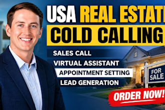 cold calling USA real estate cold caller USA sales call virtual assistant