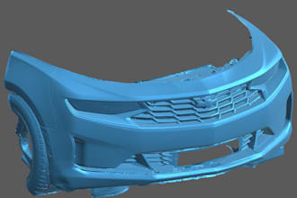 3d scan automotive car part car body kit bumper splitter spoiler for 3d printing
