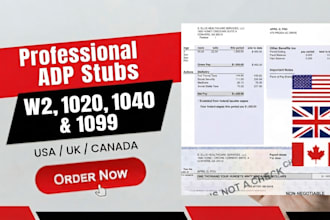 do stubs , adp and w2 for you and your employee
