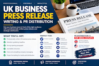 write distribute UK business press release PR newswire US press distribution
