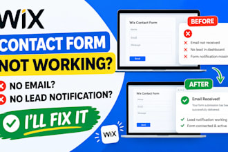 fix your wix contact form not sending emails lead notification wix bug and error