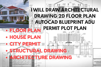draw architectural structural engineering drawing house plan plot plan autocad