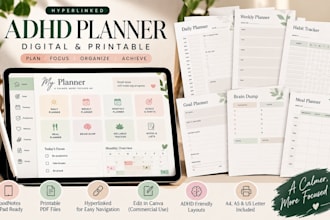create adhd planners and autism worksheets for kids and teens