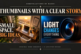 design custom youtube thumbnails with clear visual storytelling