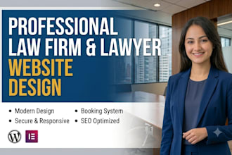 design a professional law firm website or lawyer website